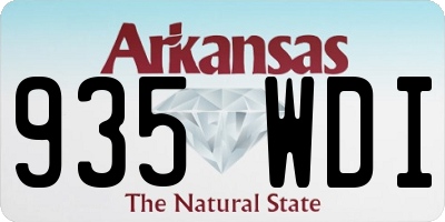 AR license plate 935WDI