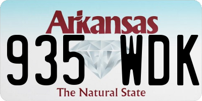 AR license plate 935WDK