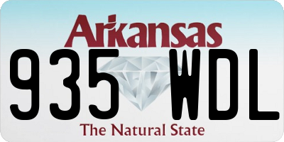 AR license plate 935WDL