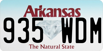 AR license plate 935WDM