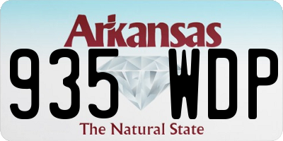 AR license plate 935WDP