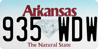 AR license plate 935WDW