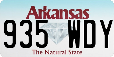 AR license plate 935WDY