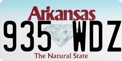 AR license plate 935WDZ