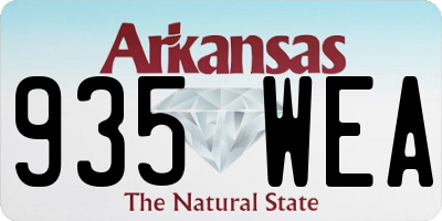 AR license plate 935WEA