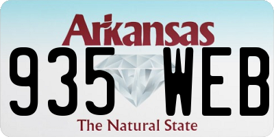 AR license plate 935WEB