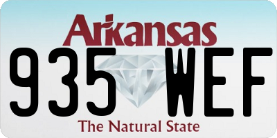 AR license plate 935WEF