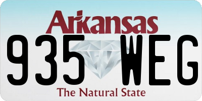 AR license plate 935WEG