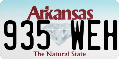 AR license plate 935WEH