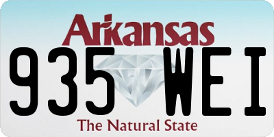AR license plate 935WEI