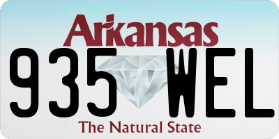 AR license plate 935WEL