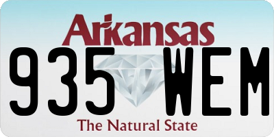 AR license plate 935WEM