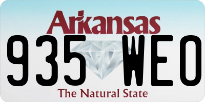 AR license plate 935WEO