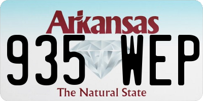 AR license plate 935WEP