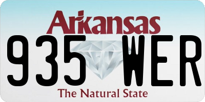 AR license plate 935WER