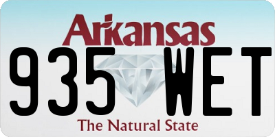 AR license plate 935WET