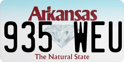 AR license plate 935WEU