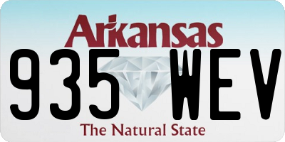 AR license plate 935WEV
