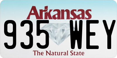 AR license plate 935WEY