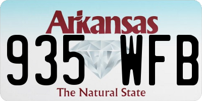 AR license plate 935WFB