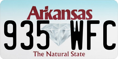 AR license plate 935WFC