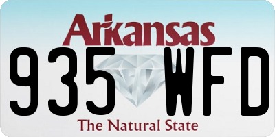 AR license plate 935WFD
