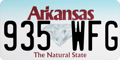 AR license plate 935WFG
