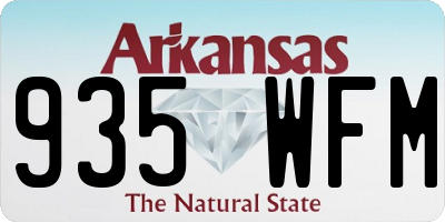 AR license plate 935WFM