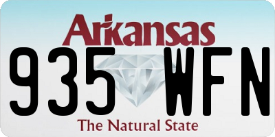 AR license plate 935WFN