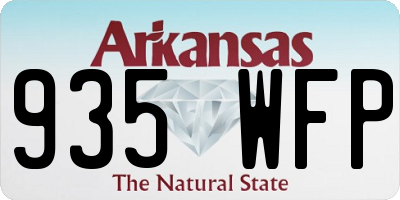 AR license plate 935WFP