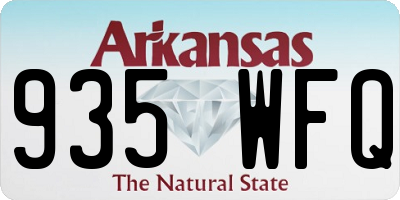AR license plate 935WFQ