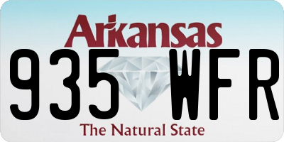 AR license plate 935WFR