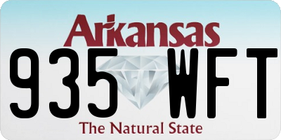 AR license plate 935WFT
