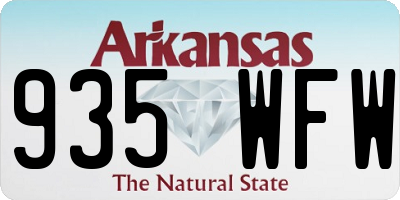 AR license plate 935WFW
