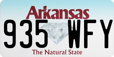 AR license plate 935WFY