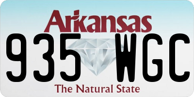 AR license plate 935WGC