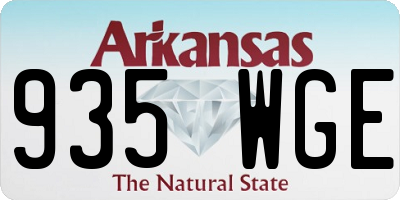 AR license plate 935WGE