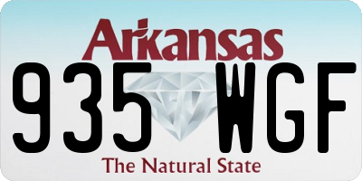 AR license plate 935WGF