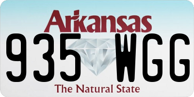AR license plate 935WGG