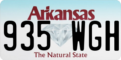AR license plate 935WGH