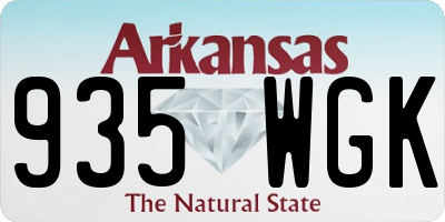 AR license plate 935WGK