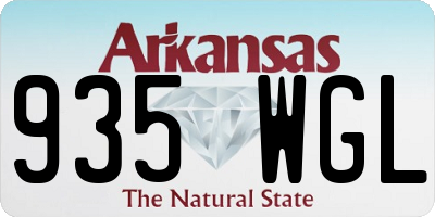 AR license plate 935WGL