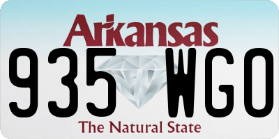 AR license plate 935WGO