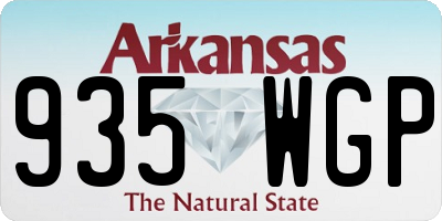 AR license plate 935WGP