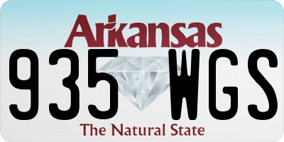 AR license plate 935WGS