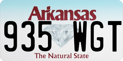 AR license plate 935WGT