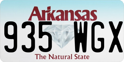 AR license plate 935WGX