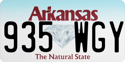 AR license plate 935WGY