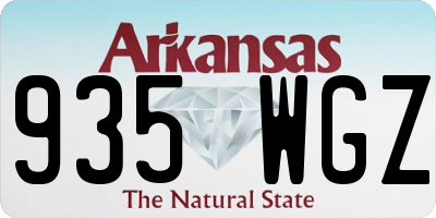 AR license plate 935WGZ
