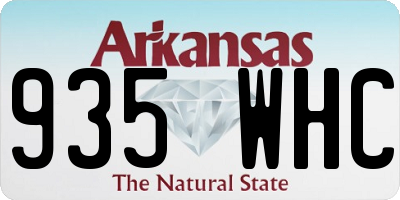 AR license plate 935WHC